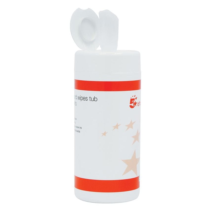 5 Star Whtboard Wipes Tub 100-Sheet