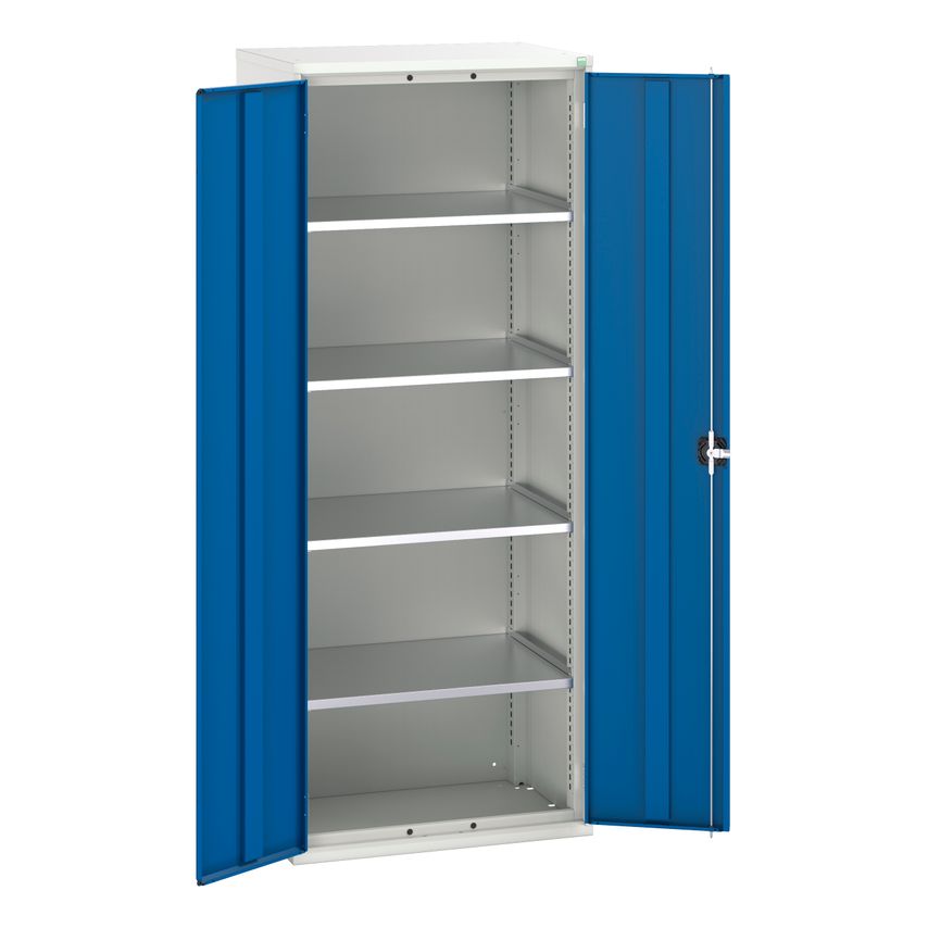 verso verso shelf cupboard with 4 shelves. WxDxH: 800x550x2000mm. RAL 7035/5010