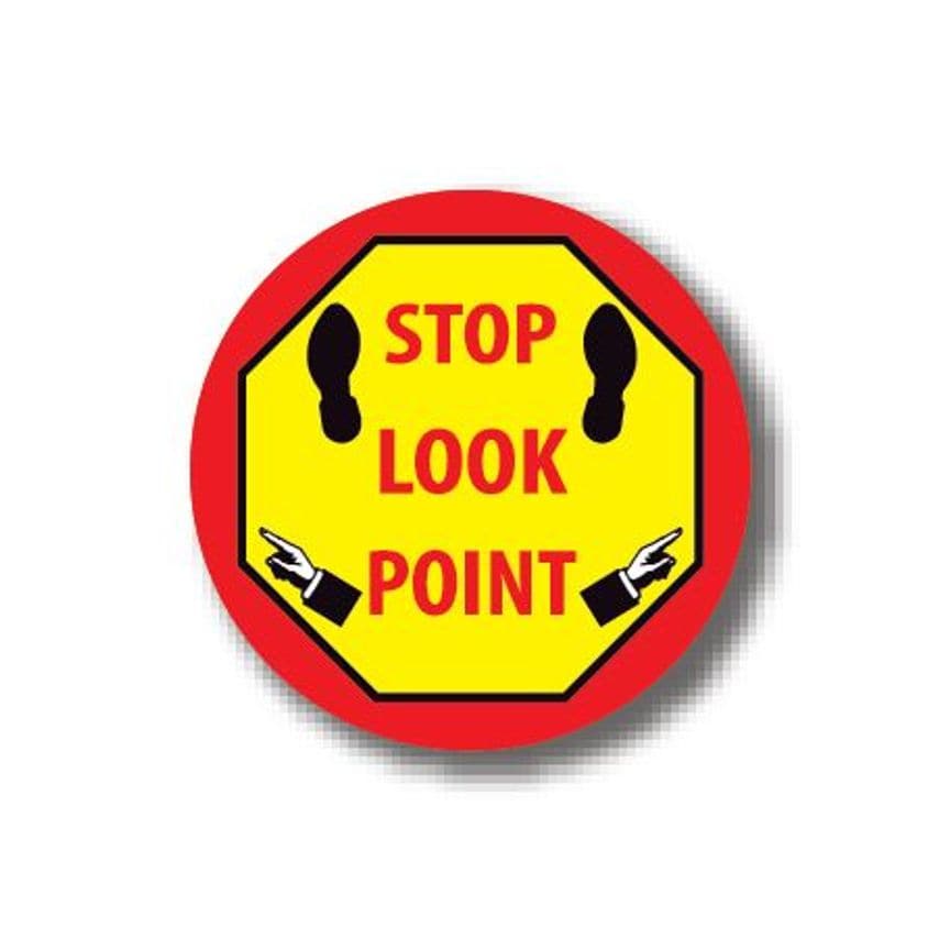 Ergomat Durastripe Circle Sign - Stop Look Point 76.0cm