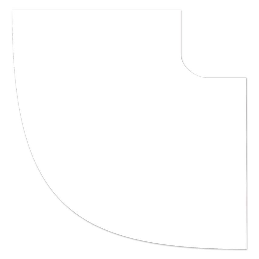 Ergomat DS Mean Lean 10cm 90 Round Angle Corners White 25PK
