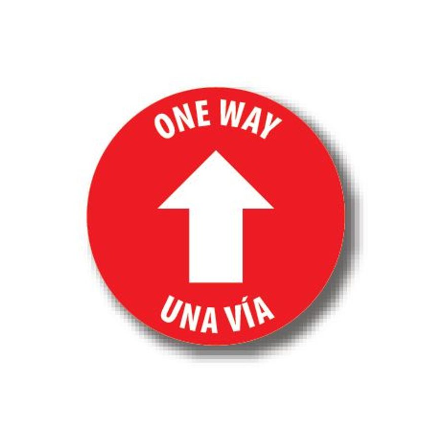 Ergomat Durastripe Circle Sign - One Way 40.5cm