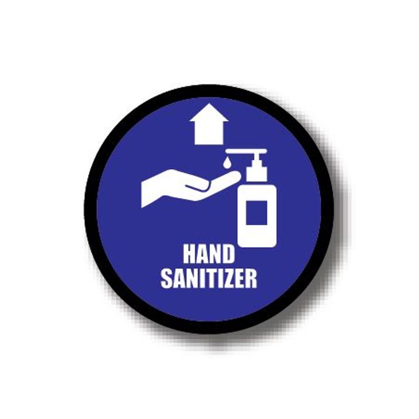 Ergomat Durastripe Circle Sign - Hand Sanitizer 51.0cm
