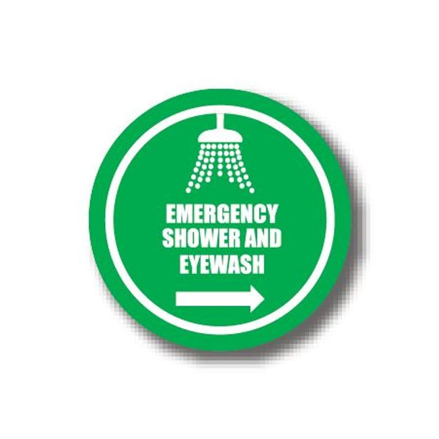 Ergomat Durastripe Circle Sign - Emergency Shower And Eyewash 20cm