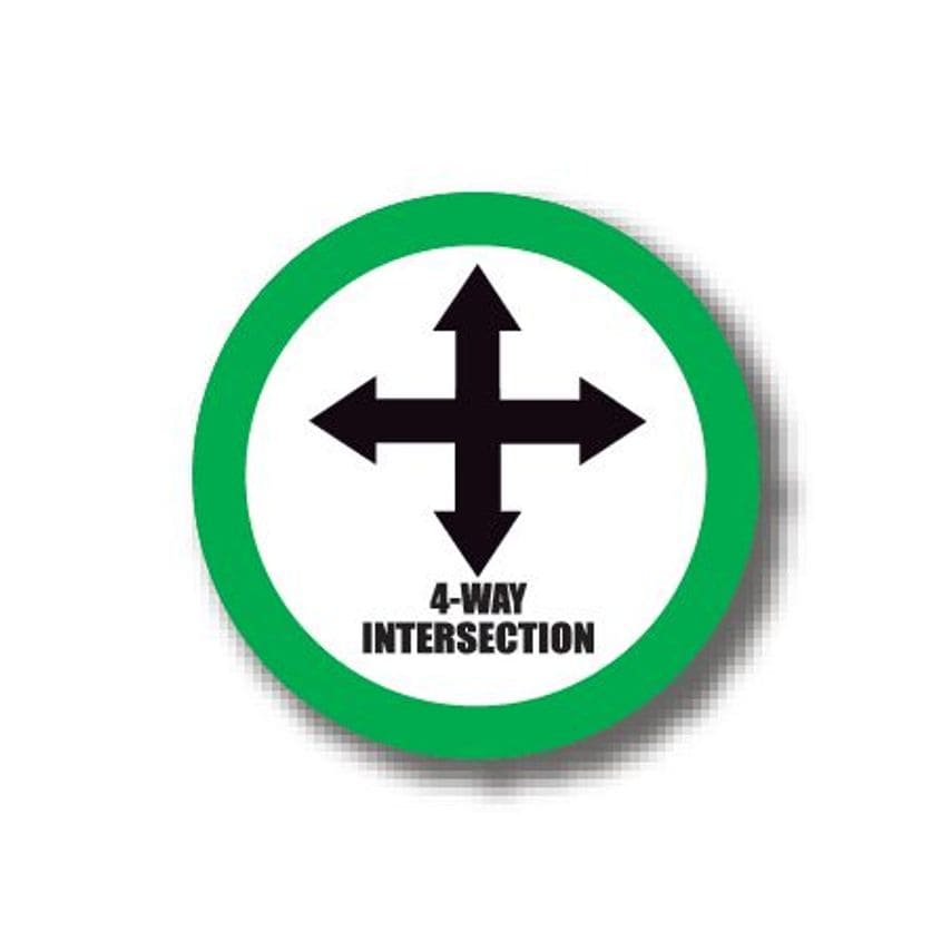 Ergomat Durastripe Circle Sign - 4-Way Intersection 61.0cm