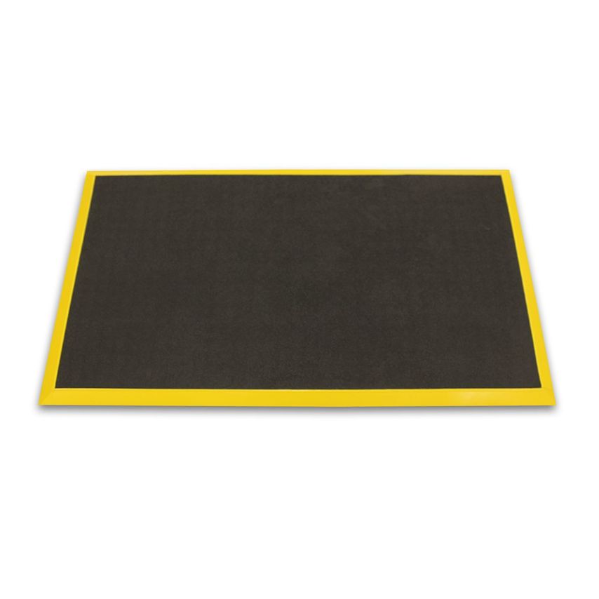 Ergomat Bubble Down +5 cm Yellow Bevels Mat 60W x 840L Charcoal Grey