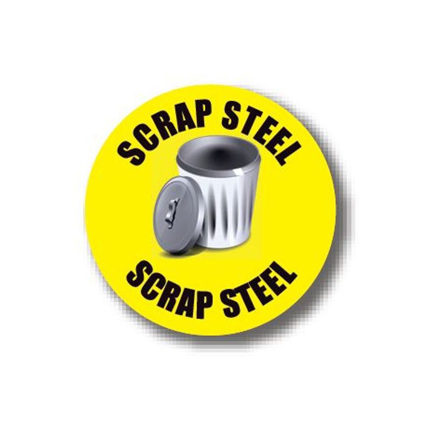 Ergomat Durastripe Circle Sign - Scrap Steel 20cm