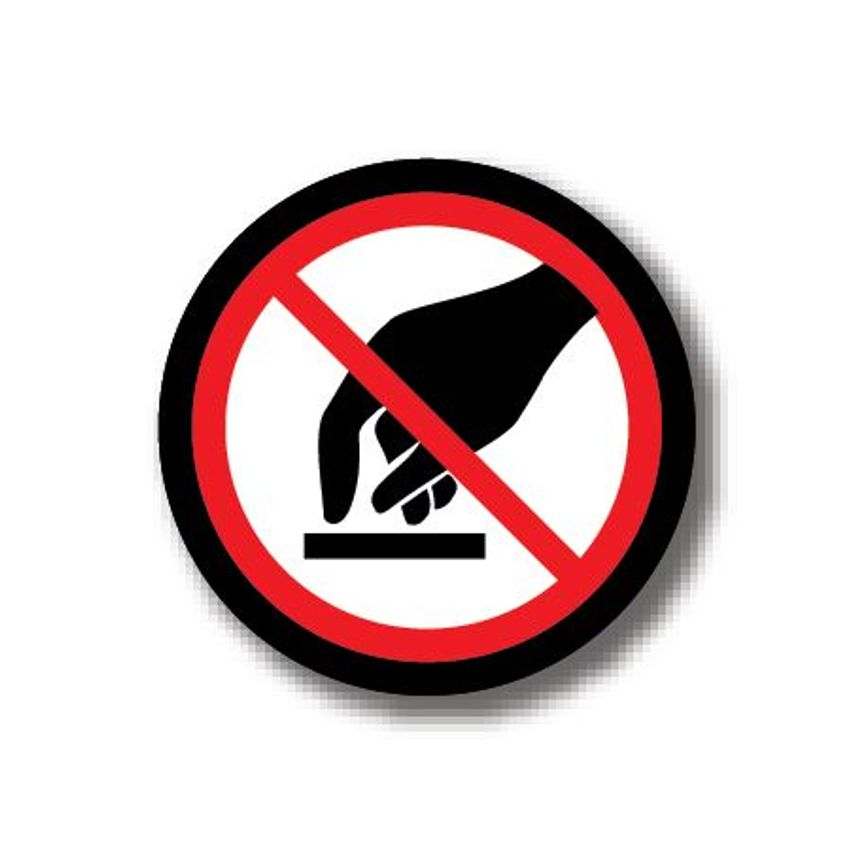 Ergomat Durastripe Circle Sign - Do Not Touch 20cm