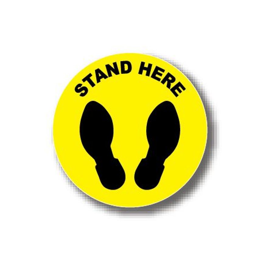 Ergomat Durastripe Circle Sign - Stand Here 76.0cm