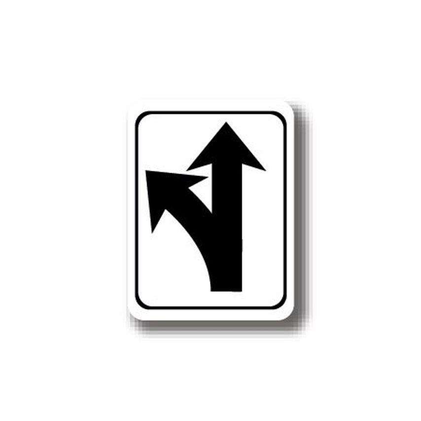 Ergomat Durastripe Rectangle Sign - Left & Straight 61 x 46