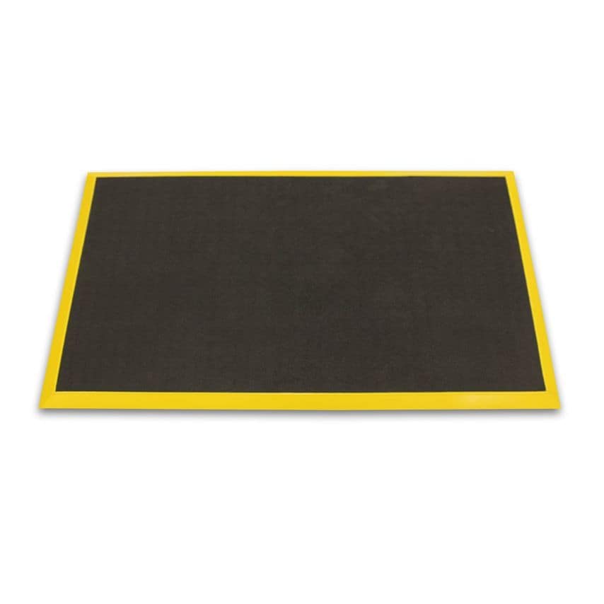Ergomat Basic Bubble Down +5 cm Yellow Bevels Mat 90W x 510L Charcoal Grey
