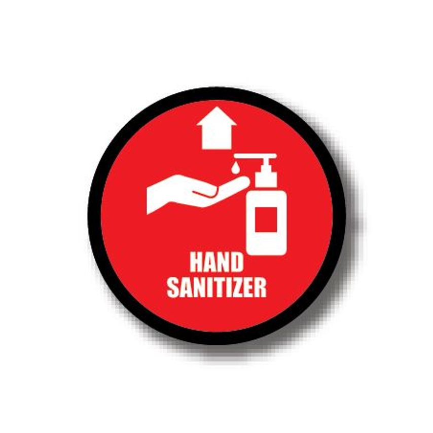 Ergomat Durastripe Circle Sign - Hand Sanitizer 30.5cm