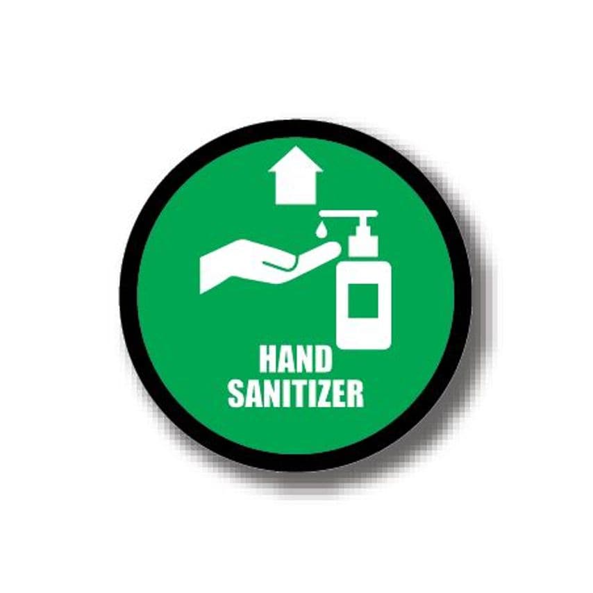 Ergomat Durastripe Circle Sign - Hand Sanitizer 15cm