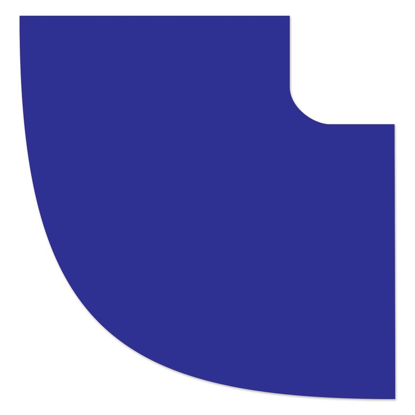 Ergomat DS Supreme 11,5cm x 11,5cm x 4cm 90 Angle Rounded Corners Blue 75PK