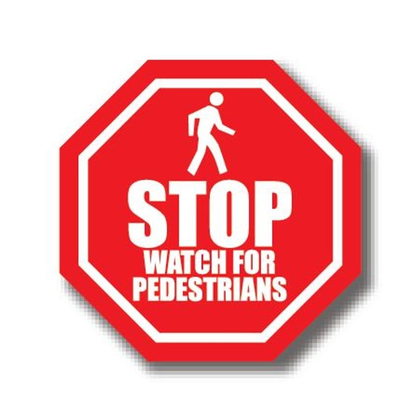 Ergomat Durastripe Octagone Sign - Stop Watch for Pedestrians 20cm