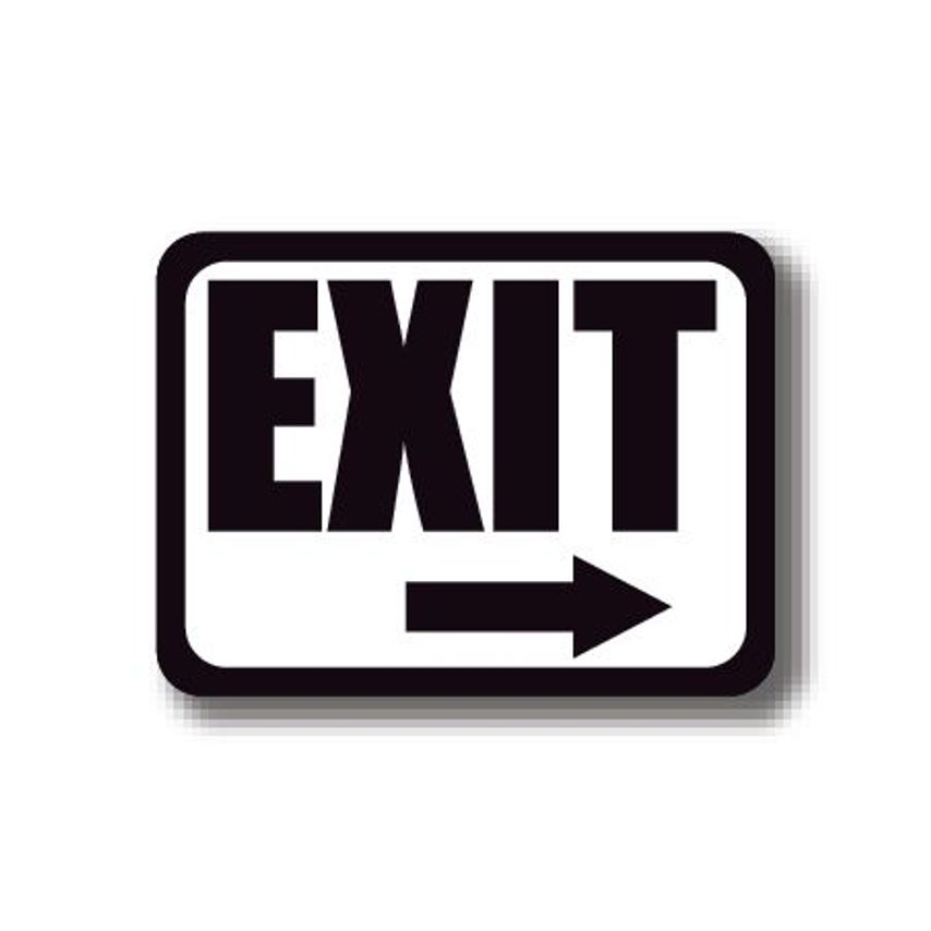 Ergomat Durastripe Rectangle Sign - Exit 30.5 x 23