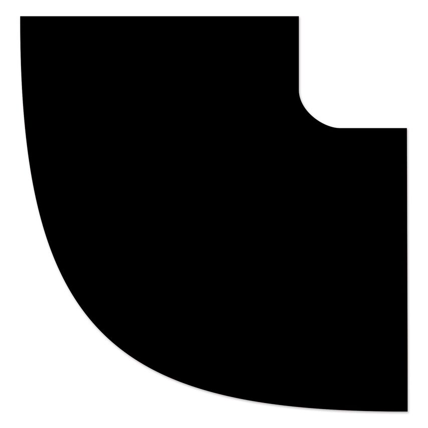 Ergomat DS Supreme 20cm x 20cm x 10cm 90 Angle Rounded Corners Black 20PK
