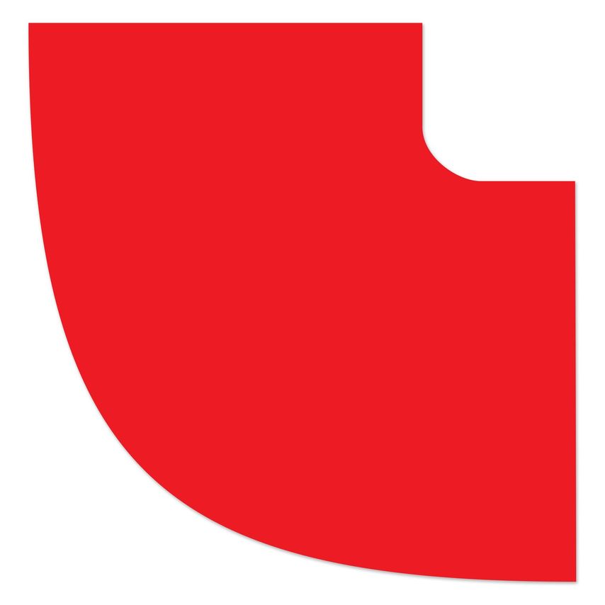 Ergomat DS Supreme 15cm x 15cm x 7,5cm 90 Angle Rounded Corners Red 40PK