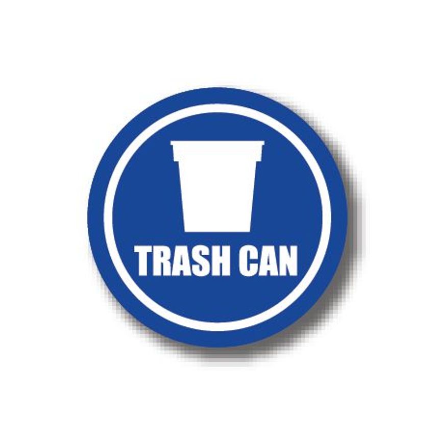 Ergomat Durastripe Circle Sign - Trash Can 30.5cm