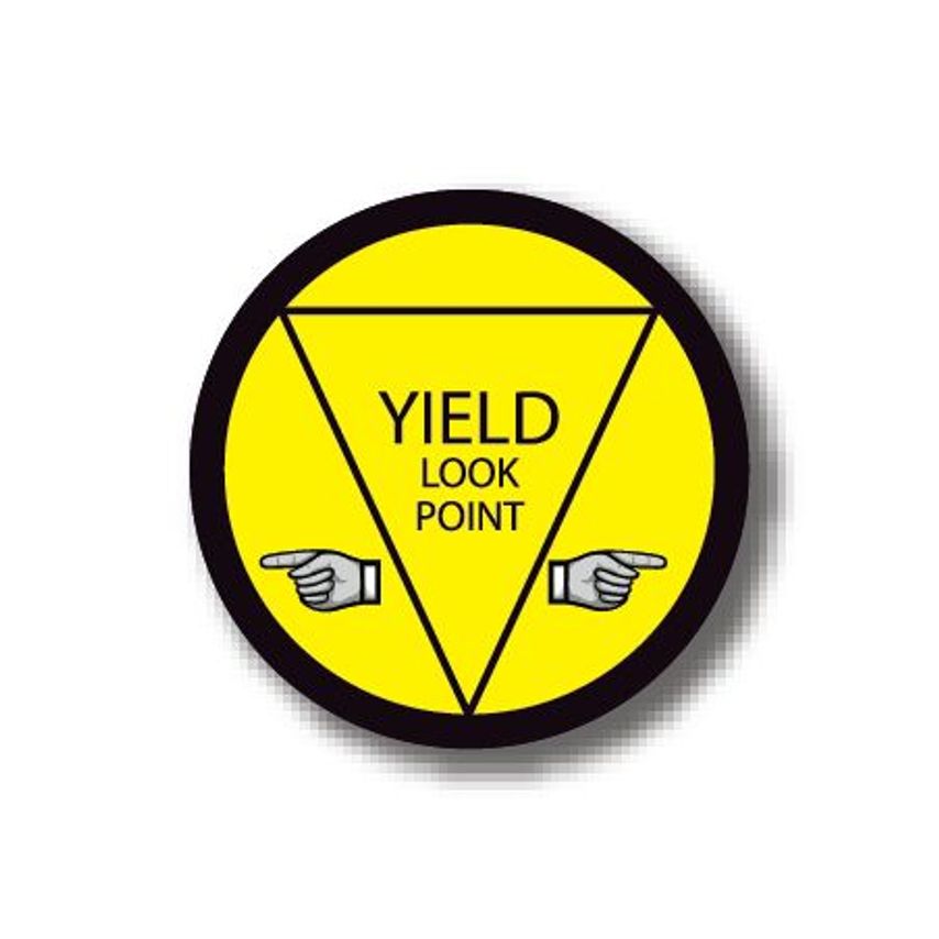 Ergomat Durastripe Circle Sign - Yield Look Point 30.5cm
