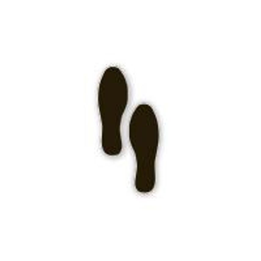 Ergomat 23cm X 8cm DS Xtreme Foot Prints Black 35PK