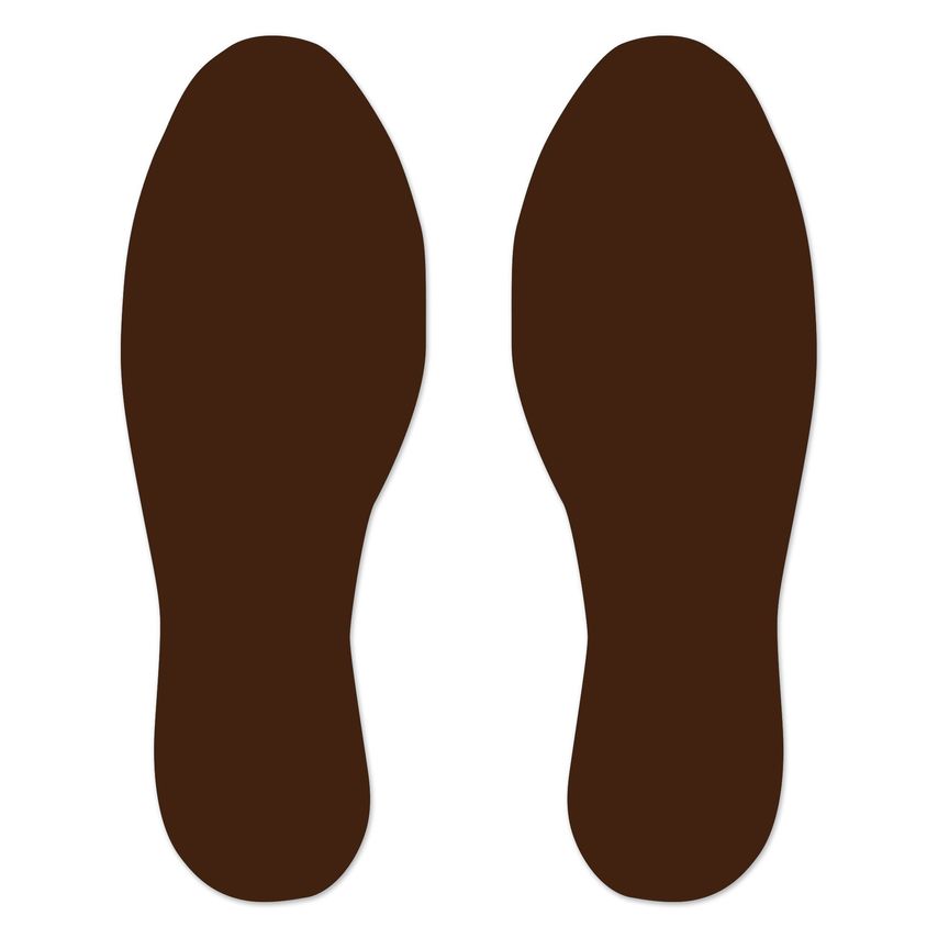 Ergomat 23cm X 8cm DS Xtreme Foot Prints Brown 35PK