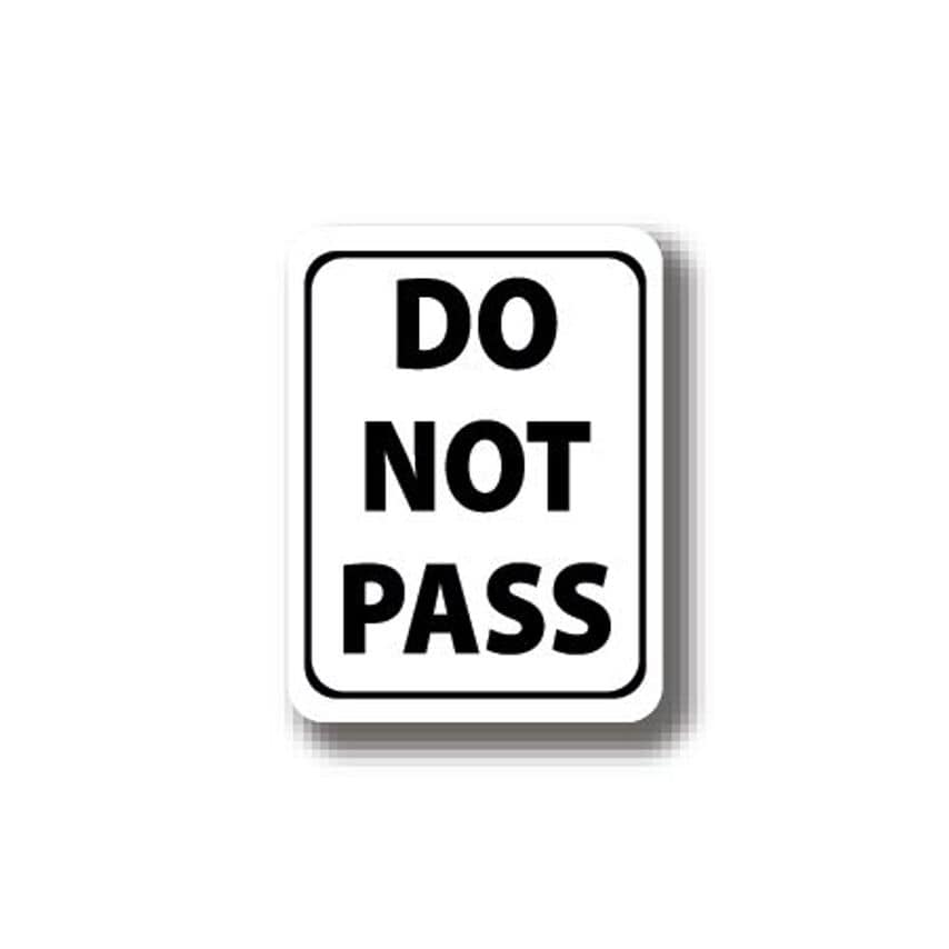 Ergomat Durastripe Rectangle Sign - Do Not Pass 91.5 x 68.5