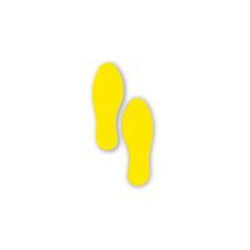 Ergomat 24cm x 9cm DS Supreme Foot Prints Yellow 30PK
