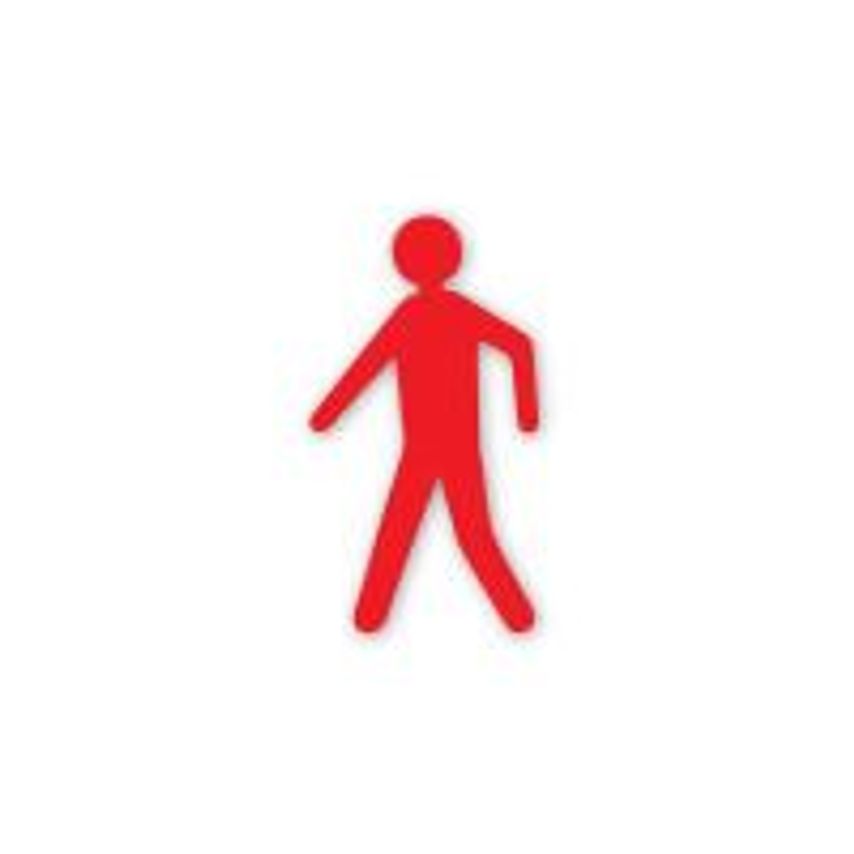 Ergomat 18cm x 30,5cm DS Xtreme Pedestrians Red 12PK