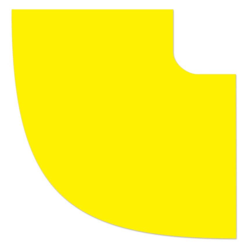 Ergomat DS Xtreme 7,5cm 90 Round Angle Corners Yellow 50PK