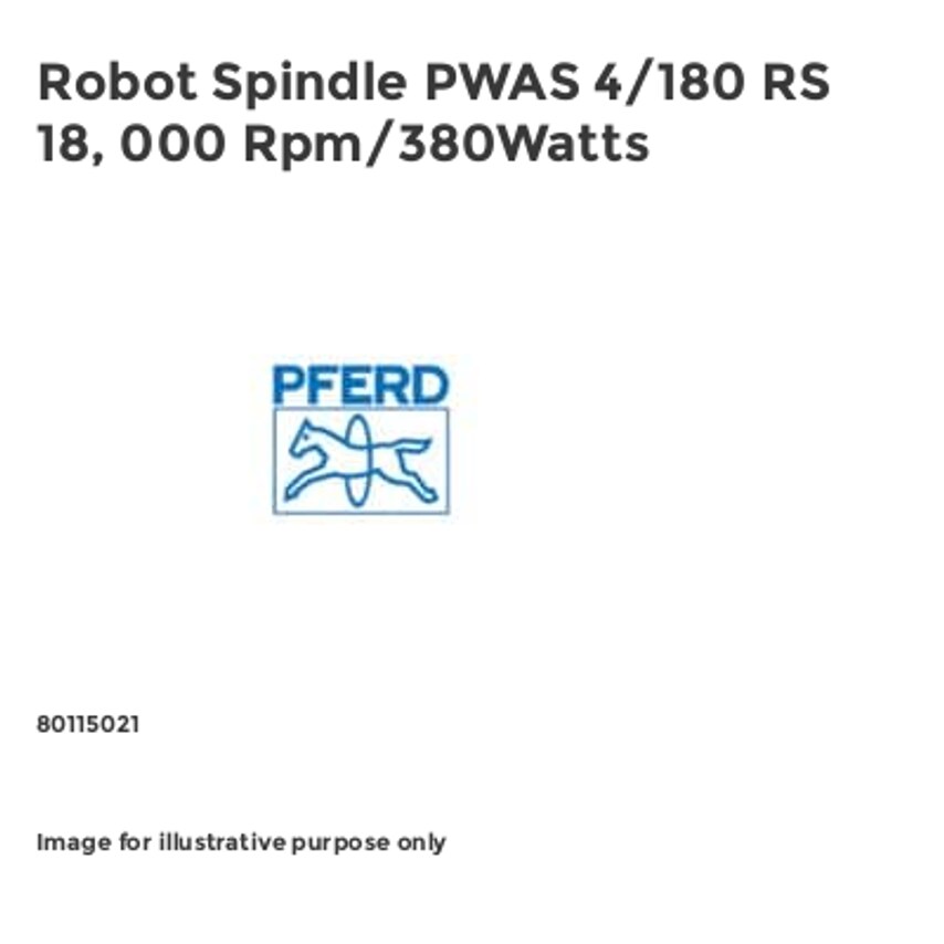 Robot spindles for stationary applications