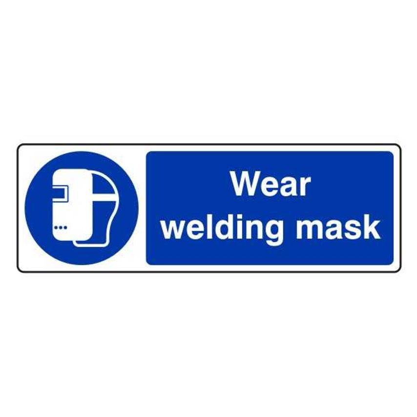 Lasting Impressions Wear Welding Mask Sign Label