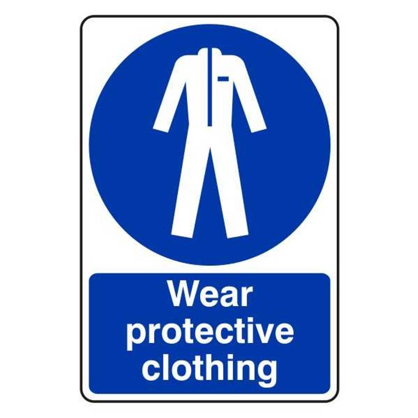 Lasting Impressions Wear Protective Clothing Sign Label