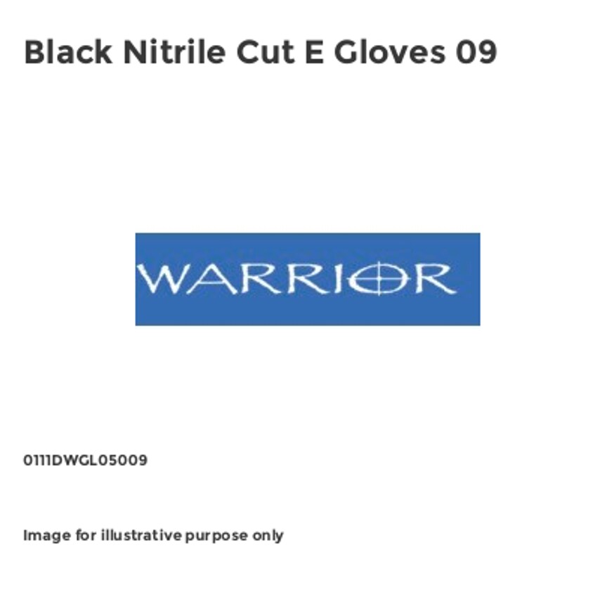 Warrior Black Nitrile Cut E Gloves 09