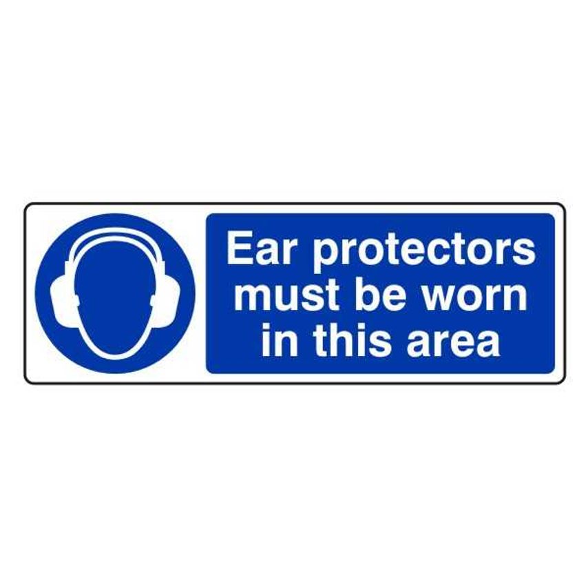 Lasting Impressions Ear Protectors Must Be Worn in This Area Sign Label