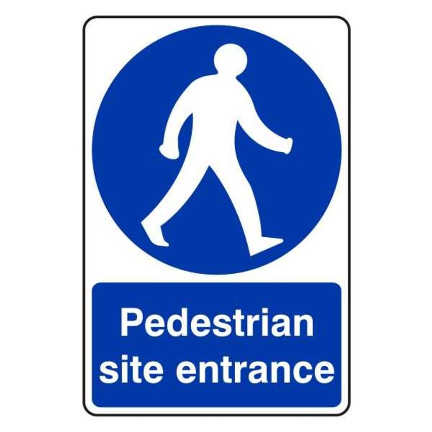 Lasting Impressions Pedestrian Site Entrance Sign Label