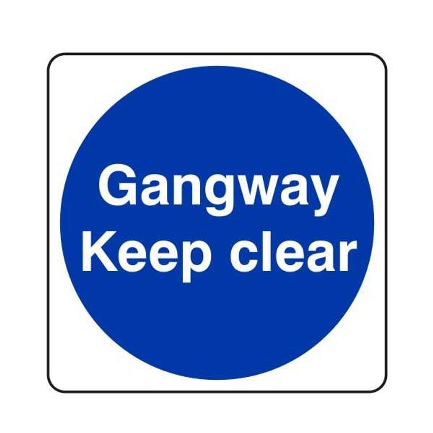 Lasting Impressions Gangway Keep Clear Sign Label