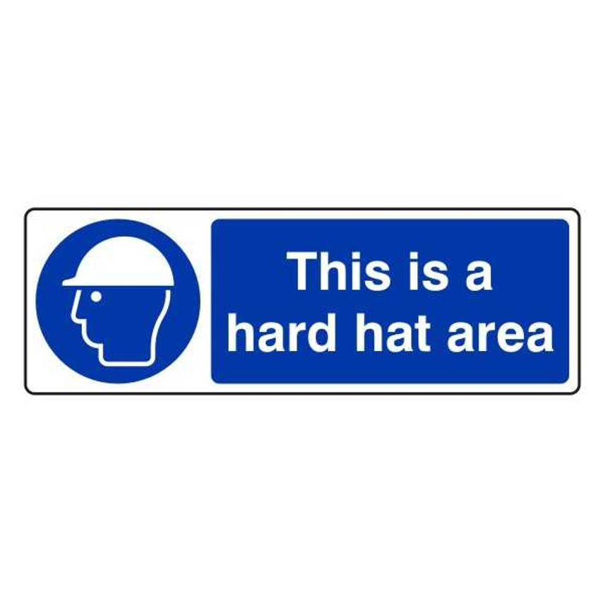 Lasting Impressions This is A Hard Hat Area Sign Label