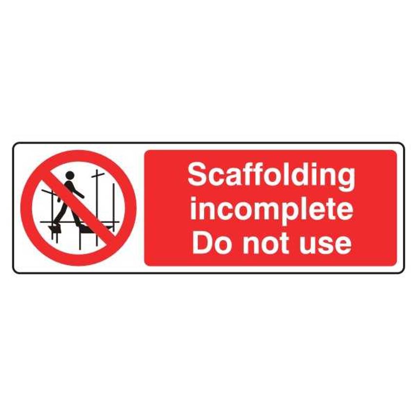 Lasting Impressions ScafFolding Incomplete - Do Not Use Sign Label