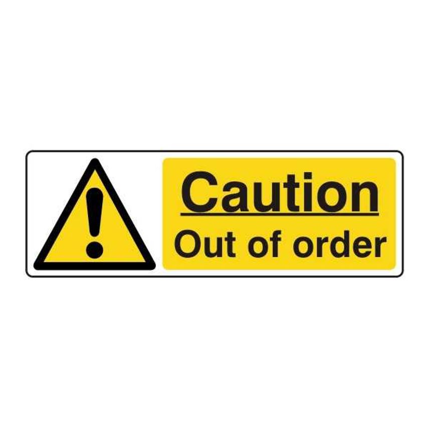 Lasting Impressions Caution - Out of Order Sign Label