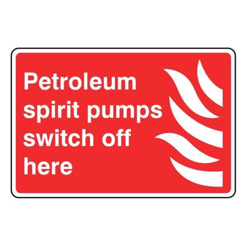 Lasting Impressions Petroleum Spirit Pumps Switch Off Here Sign Label