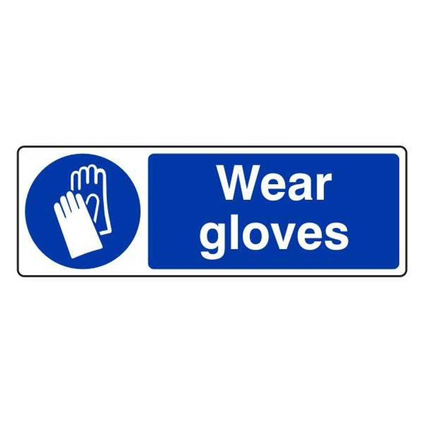 Lasting Impressions Wear Gloves Sign Label - 06298-RP