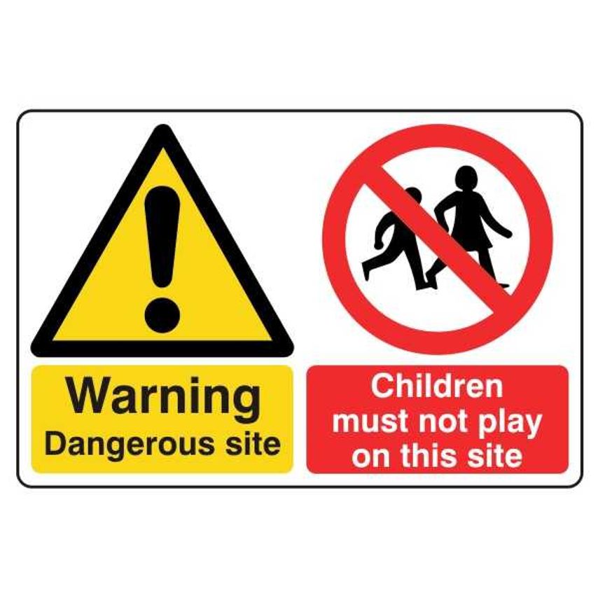 Lasting Impressions Warning - Dangerous Site - Children Must Not Play on This Si