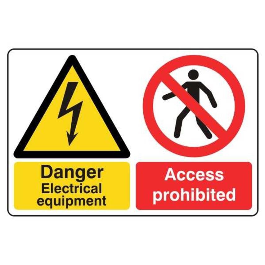 Lasting Impressions Danger - Electrical Equipment - Access Prohibited Sign Label