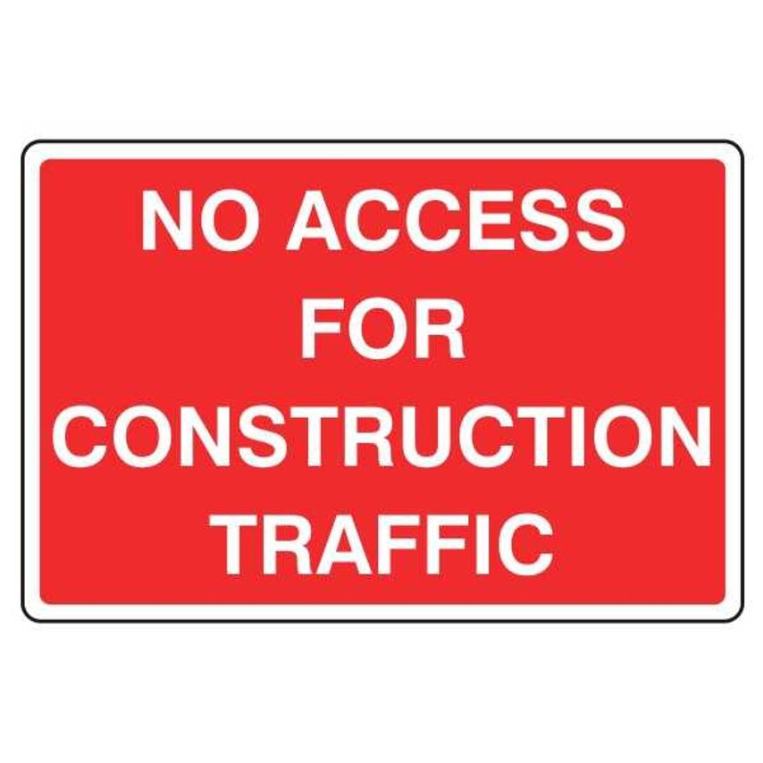 Lasting Impressions NO Access for Construction Traffic Sign Label