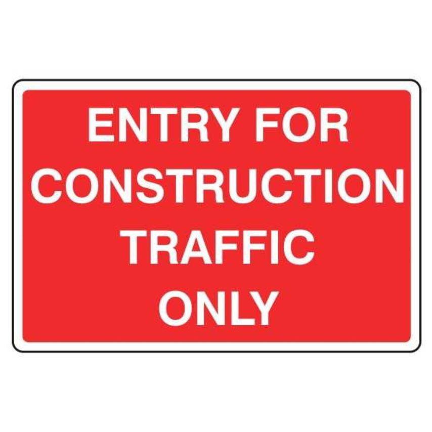 Lasting Impressions Entry for Construction Traffic Only Sign Label