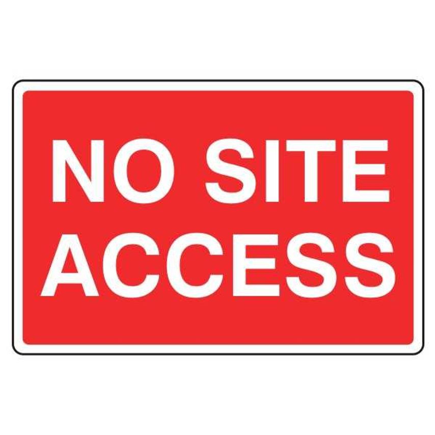 Lasting Impressions NO Site Access Sign Label