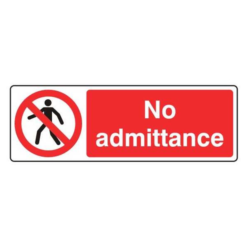 Lasting Impressions No Admittance Sign Label - 0785-AP