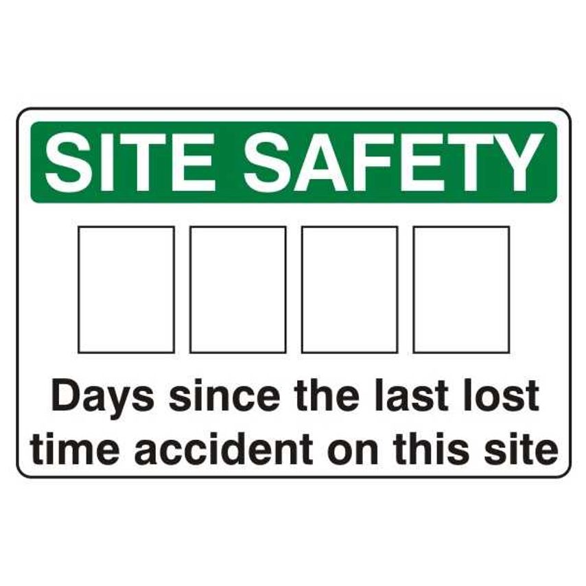 Lasting Impressions Site Safety - (-write-on-) Days Since The Last Lost Time Acc