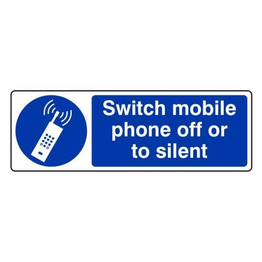 Lasting Impressions Switch Mobile Phone Off or to Silent Sign Label