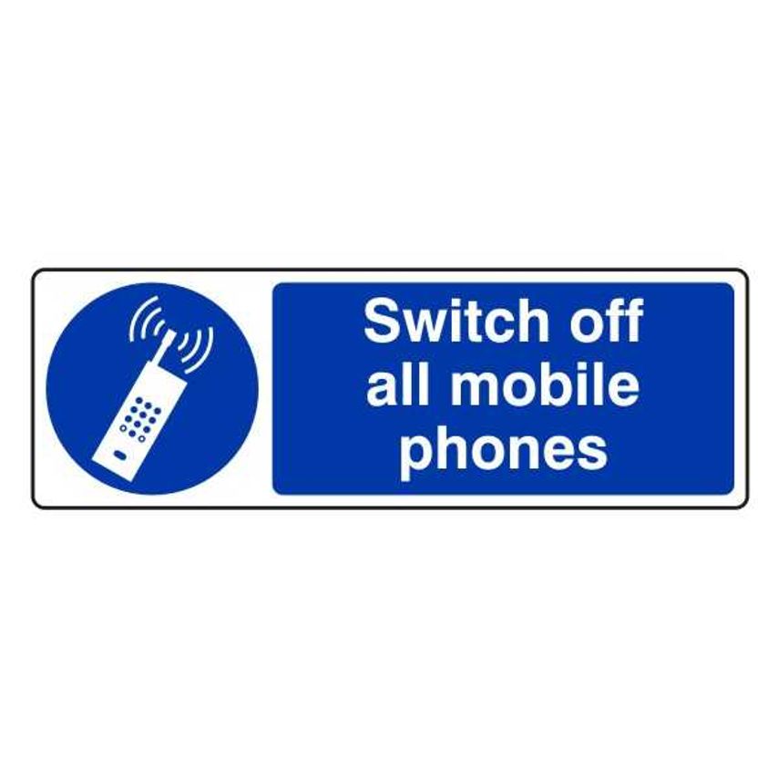 Lasting Impressions Switch Off All Mobile Phones Sign Label